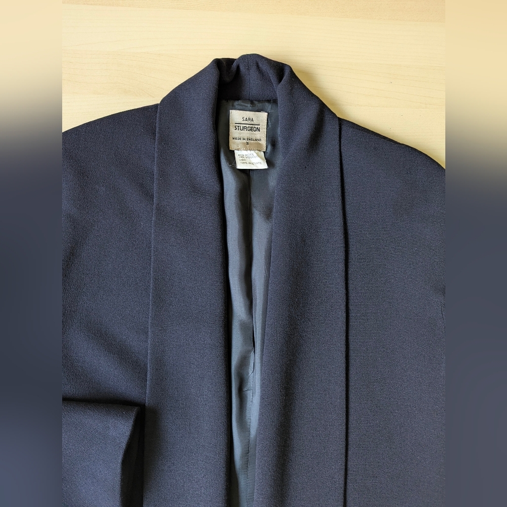 Vintage Sara Sturgeon Made In England 3 Jacket Wool Blend Blazer - Picture 4 of 16